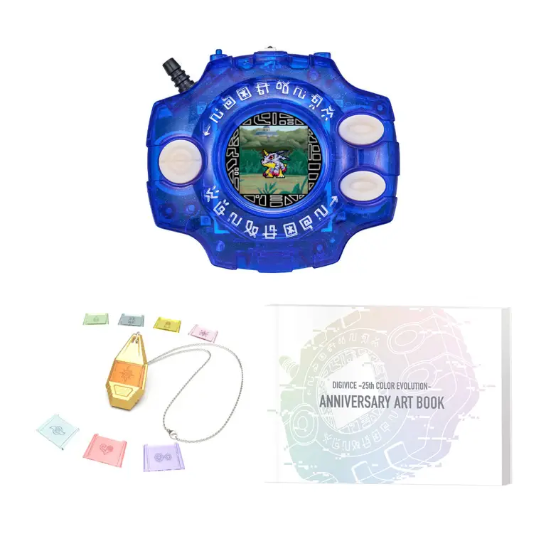 Gambar yang menampilkan urutan evolusi Digimon di Digivice Adventure 02.