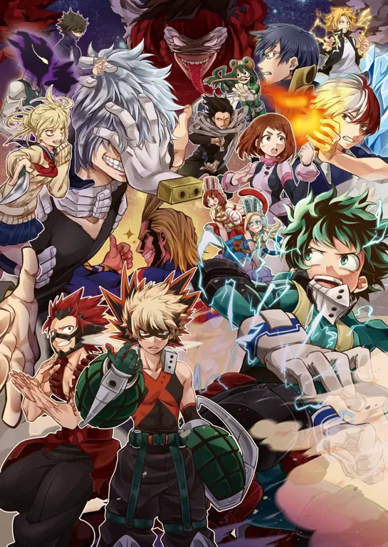 Gambar fanart Boku no Hero Academia karya penggemar.