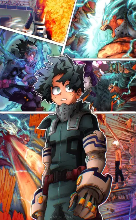 Gambar fan art My Hero Academia dari penggemar Indonesia