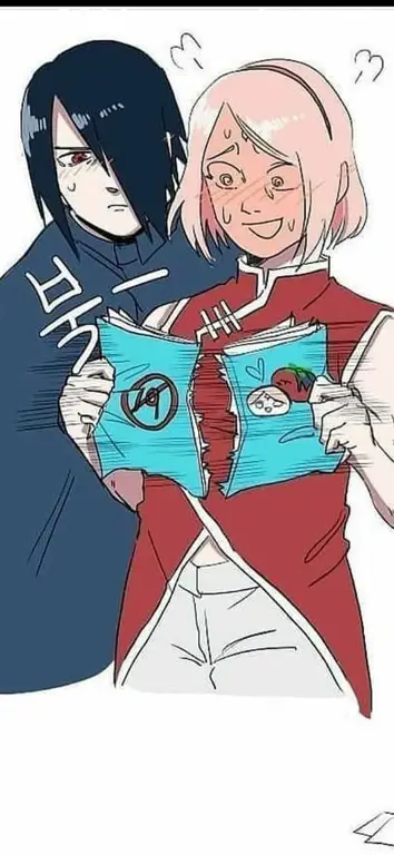 Gambar fan art pernikahan Sasuke dan Sakura