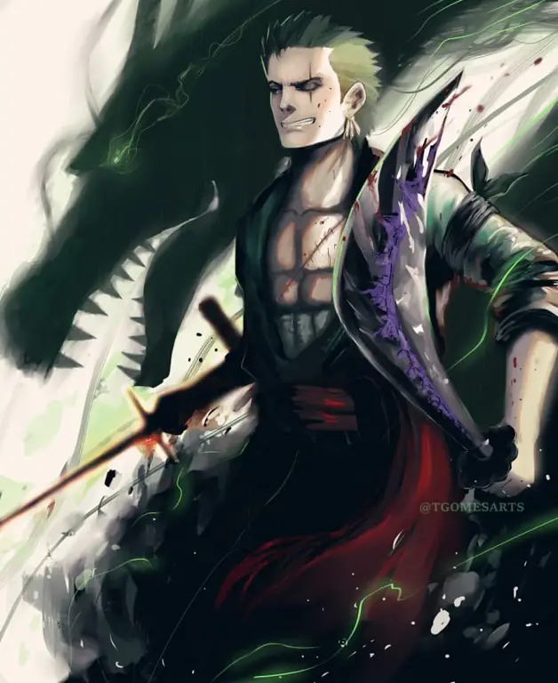 Gambar fan art Zoro yang keren