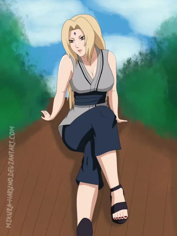 Gambar fanart Naruto dan Tsunade yang aman dan tidak eksplisit