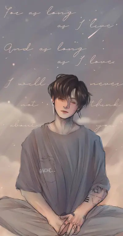 Gambar fanart anime Jungkook yang keren