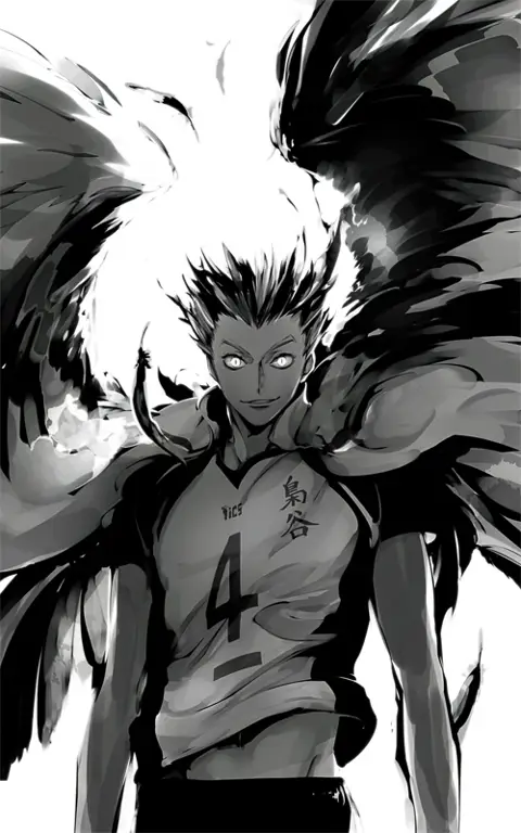 Gambar fanart Bokuto Koutarou dari Haikyuu!!