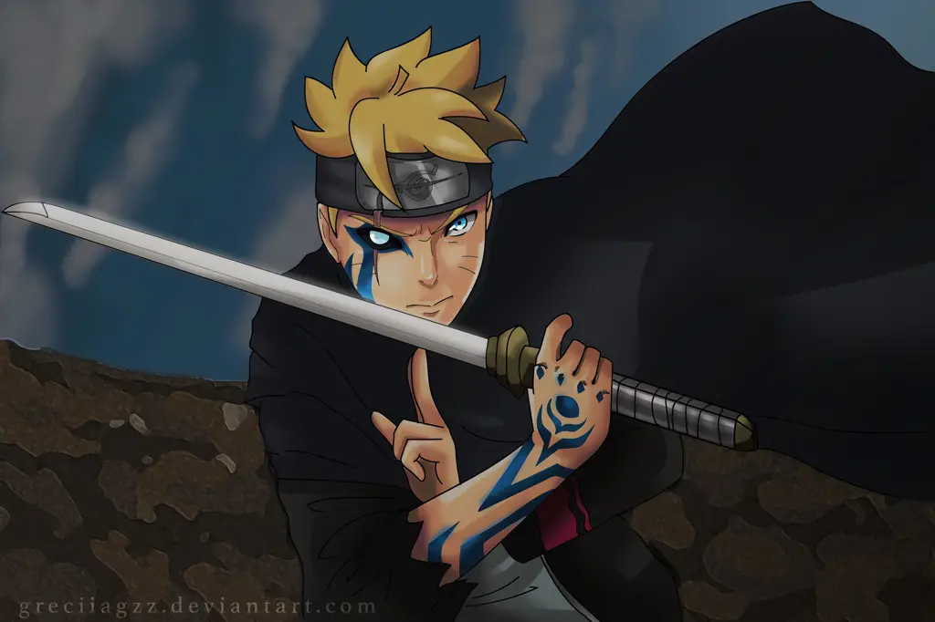 Gambar fanart Boruto beresolusi tinggi