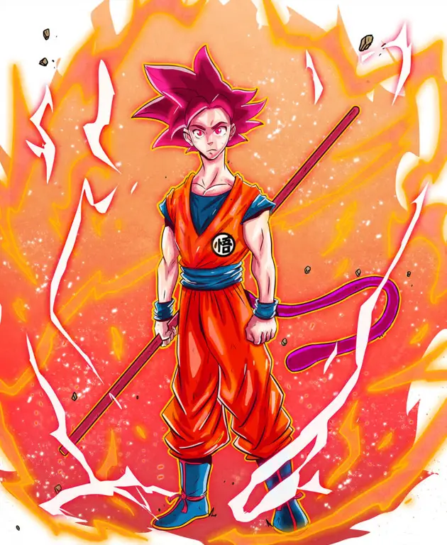 Gambar Fanart Goku kecil yang lucu dan unik