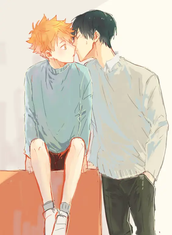 Gambar fanart Hinata dan Kageyama