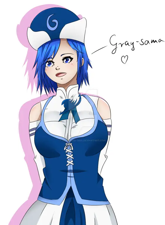 Gambar fanart Juvia yang aman dan ramah keluarga