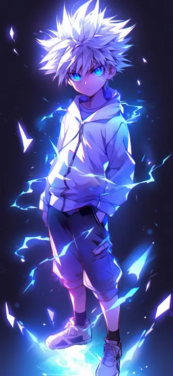 Gambar fanart Killua Zoldyck dengan resolusi tinggi