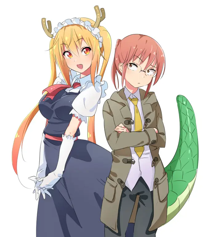 Ilustrasi fanart Kobayashi-san Chi no Maid Dragon