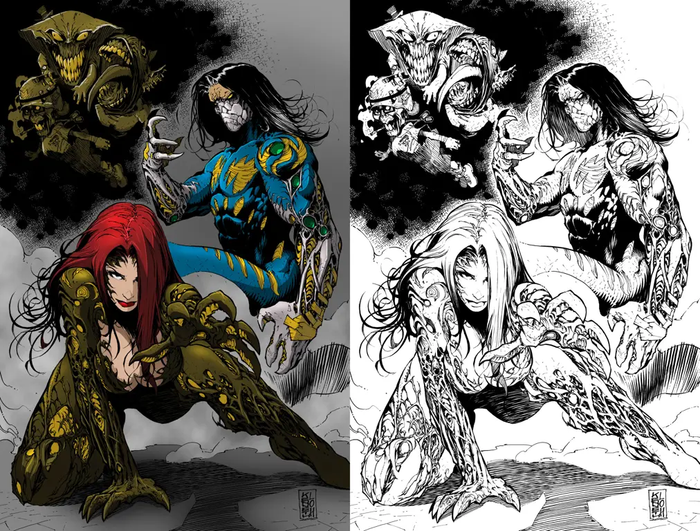 Gambar fanart dari anime Witchblade