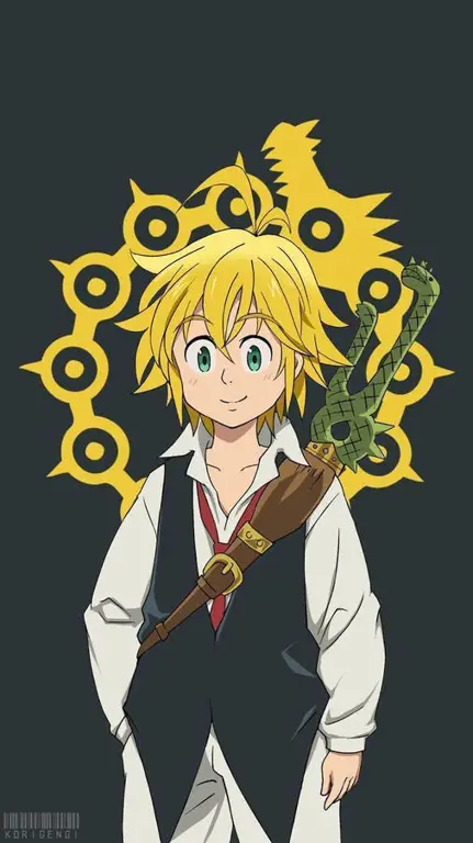 Gambar fanart Meliodas dengan resolusi tinggi