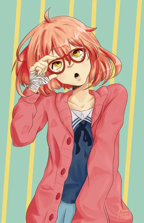 Gambar fanart Mirai dari Kyoukai no Kanata