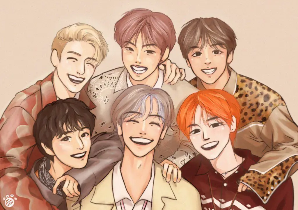 Gambar fanart NCT Dream bergaya anime