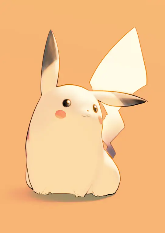 Gambar fanart Pokemon dengan gaya yang lucu dan imut.