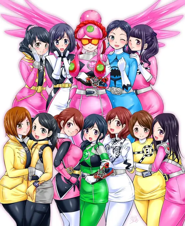 Gambar fanart Super Sentai yang dibuat dengan penuh hormat.