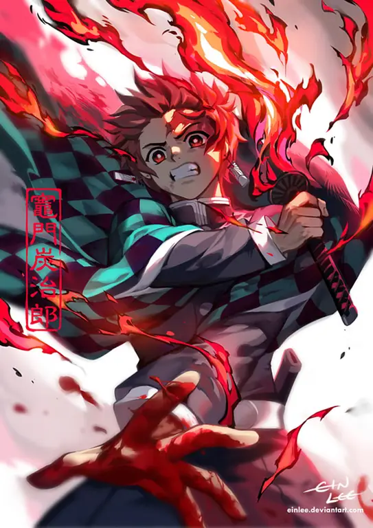 Gambar fanart Tanjiro Kamado