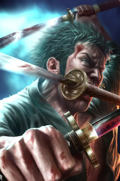 Gambar fanart Zoro yang aman dan sesuai norma