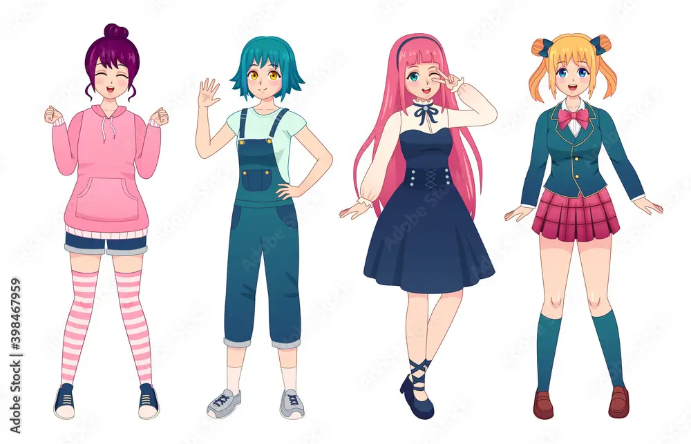 Gambar anime dengan tema fashion Jepang