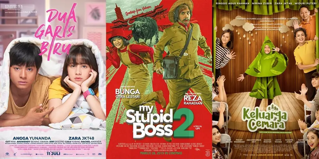 Gambar cuplikan film Indonesia populer tahun 2019