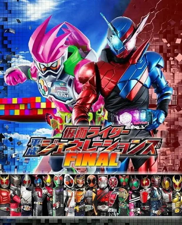 Poster-poster film Kamen Rider era Heisei