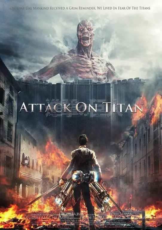 Adegan aksi dari film live action Attack on Titan