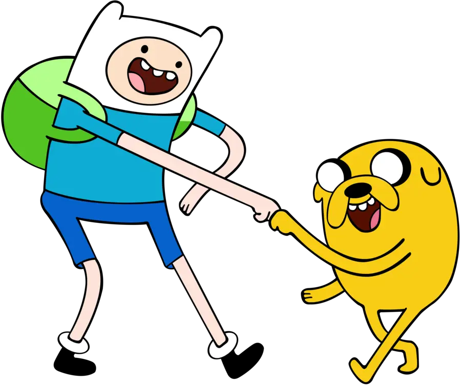 Gambar Finn dan Jake dalam petualangan mereka