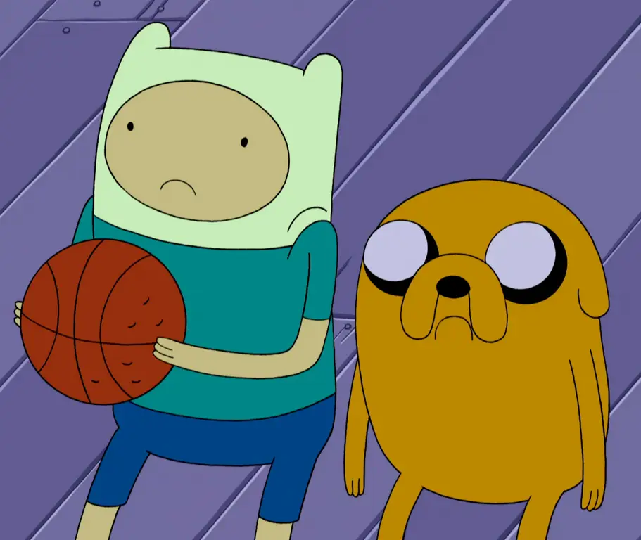 Gambar Finn dan Jake sedang berpetualang