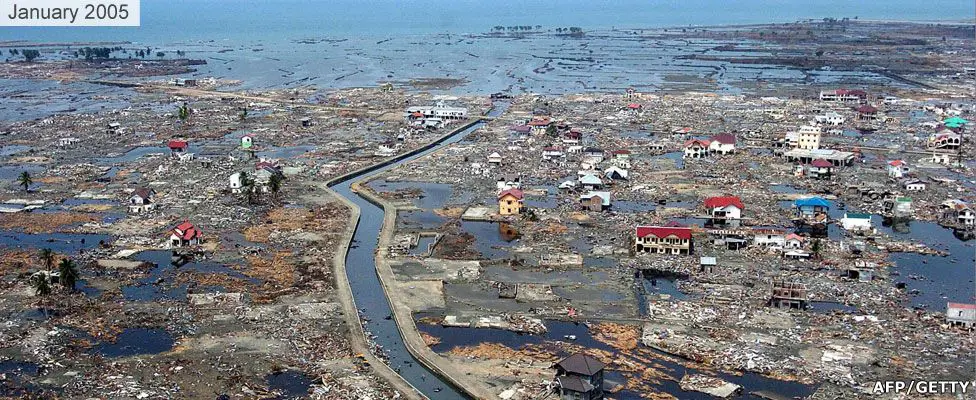 Penghancuran setelah tsunami