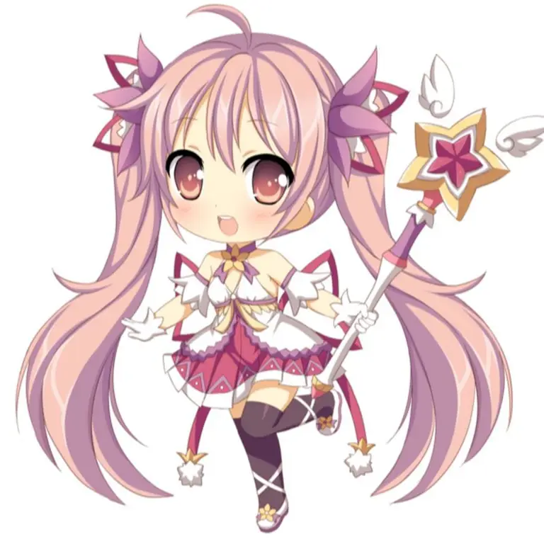 Gadis Anime Chibi Kawaii Ilustrasi gadis anime chibi kawaii yang lucu