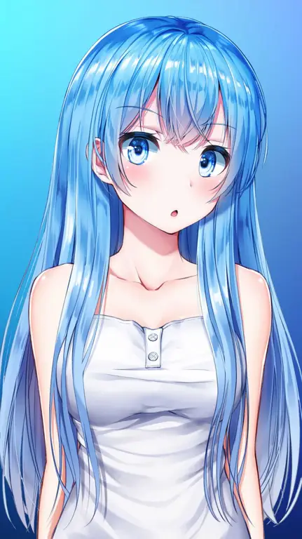 Gambar gadis anime berambut pendek yang imut