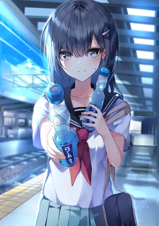 Gadis Anime Sekolahan Imut Gambar gadis anime sekolah yang imut