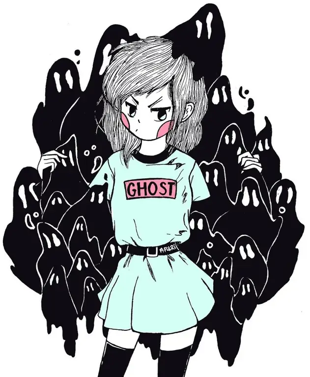 Gambar anime gadis hantu yang kawaii