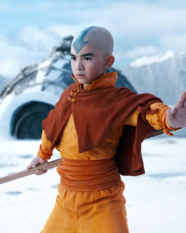 Aang dan teman-temannya dari serial Avatar