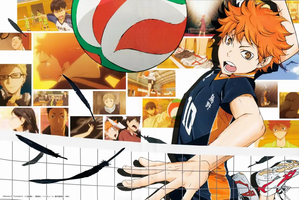 Adegan pertandingan voli dalam anime Haikyuu!!