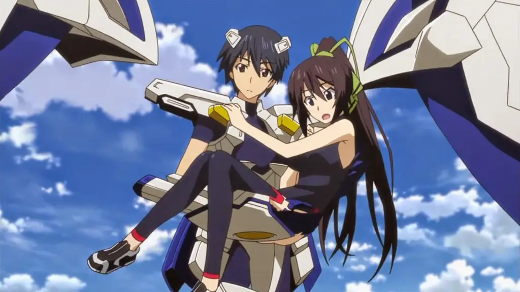 Adegan pertarungan mecha di Infinite Stratos