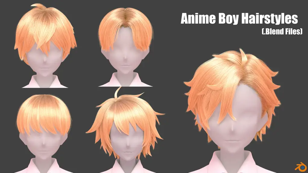 Gambar anime boy yang digambar tangan