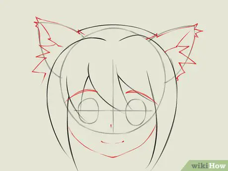 Gambar anime cat girl yang mudah digambar untuk pemula