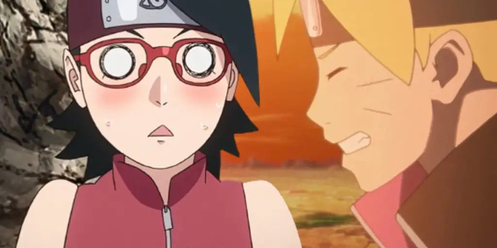 Boruto dan Sarada berlatih bersama