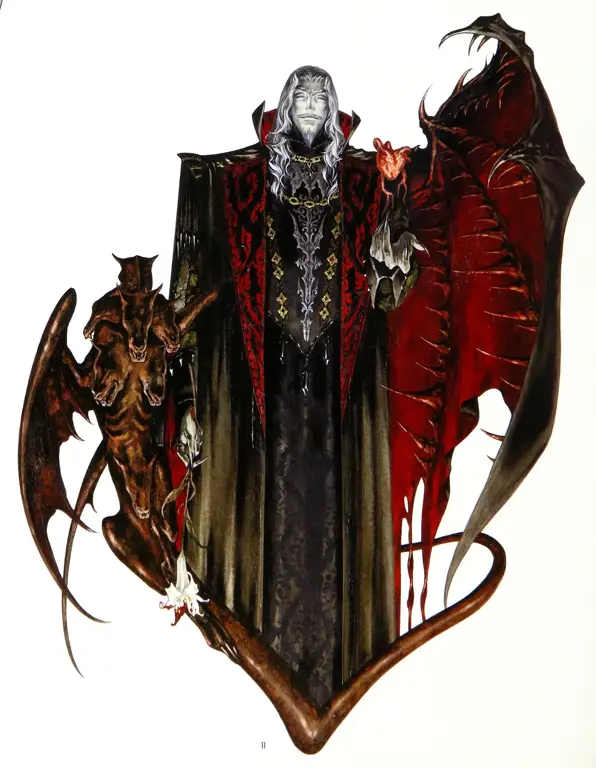 Ilustrasi Dracula dari Castlevania