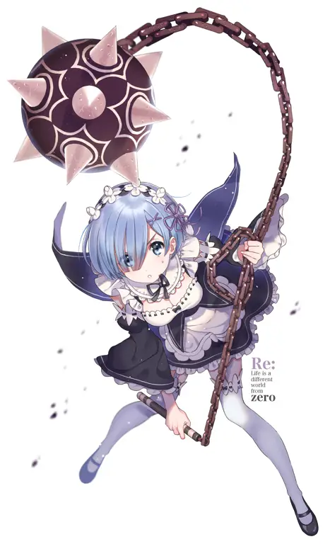 Gambar Emilia dan Rem dari manga Re:Zero