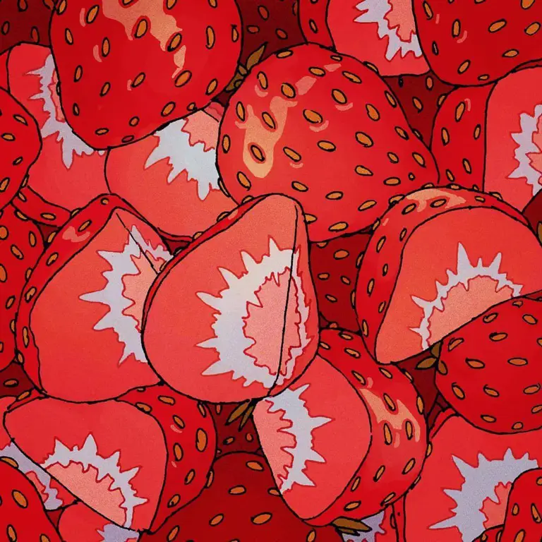 Gambar estetika dengan warna merah dalam anime Estetika merah anime