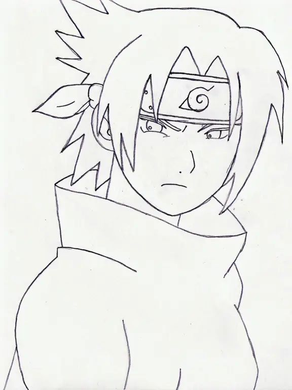 Fan art sketsa Sasuke Uchiha