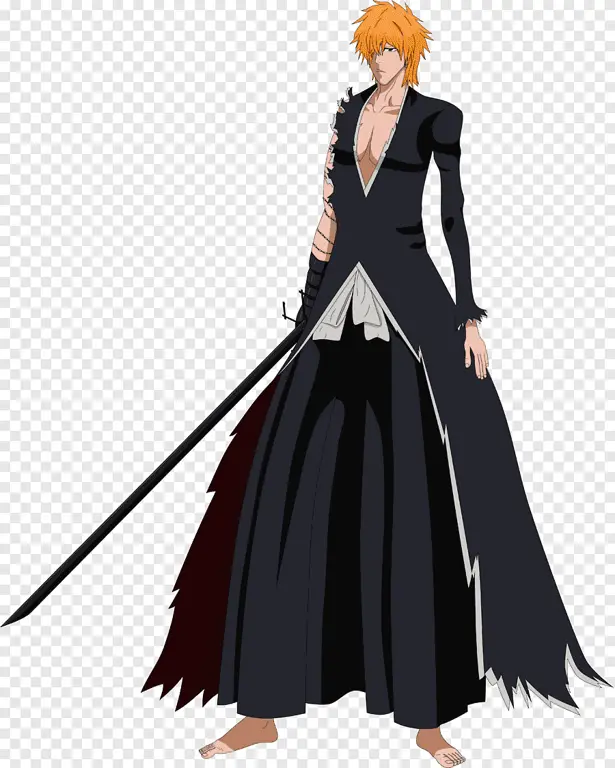 Gambar Ichigo Kurosaki, karakter utama dalam anime Bleach Gambar Ichigo Kurosaki dari Bleach