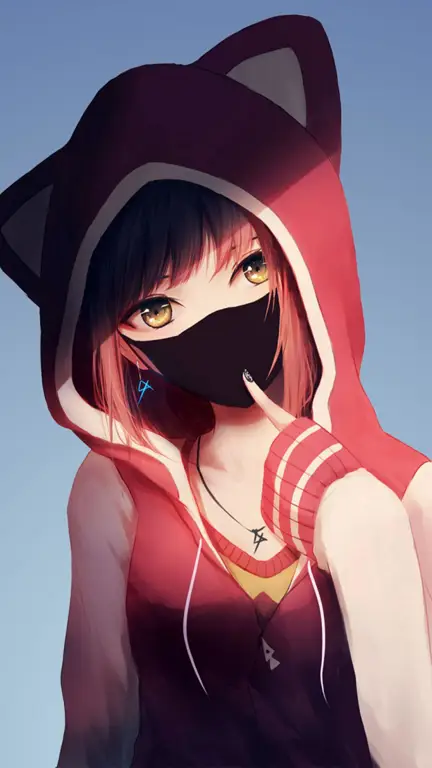 Gambar ilustrasi penggemar anime perempuan Ilustrasi penggemar anime perempuan