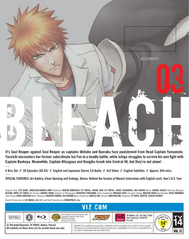 Gambar kemasan Bleach Blu-ray Set 5