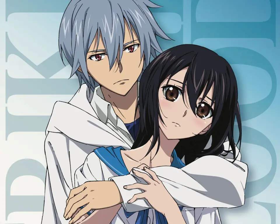 Kojou Akatsuki dan Yukina Himeragi dari Strike the Blood