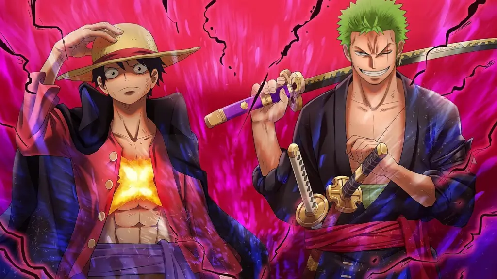 Luffy dan kru Topi Jerami merayakan kesuksesan