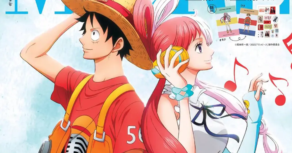 Luffy dan Uta dalam film One Piece Red