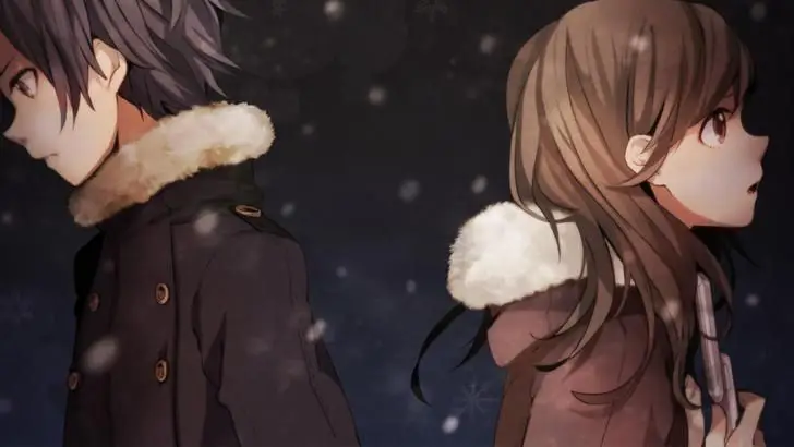 Gambar pasangan anime yang menggambarkan kesedihan karena cinta yang tak terbalas Pasangan anime yang sedih